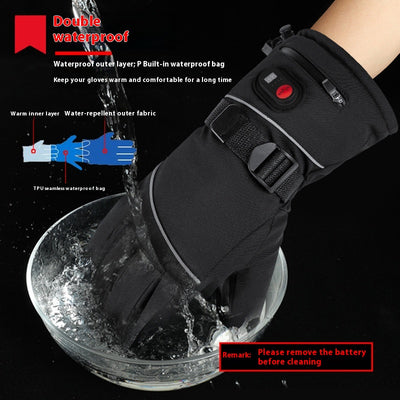 Guantes Térmicos Impermeables con Calefacción Eléctrica para Motos y Deportes Extremos - Image 3