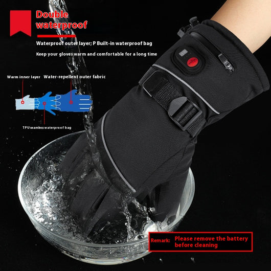 Guantes Térmicos Impermeables con Calefacción Eléctrica para Motos y Deportes Extremos - Image 3
