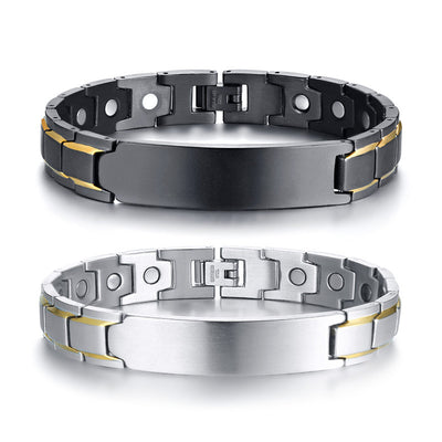Pulsera de Acero Inoxidable Grabada para Hombre - Image 10
