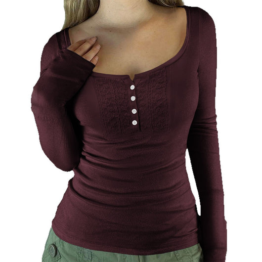 Camisa Base Clásica de Botones y Manga Larga para Mujer - Image 3