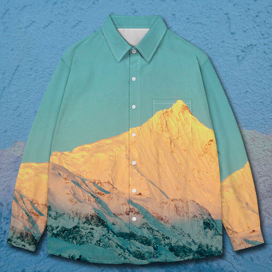 Camisa Manga Larga Atardecer en la Montaña - Diseño Trendy - Image 5