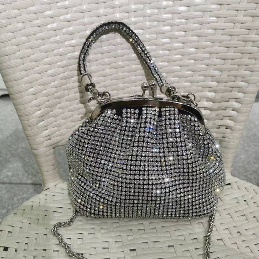 Bolso de Mano Joyero con Cristales Brillantes Completos - Image 9