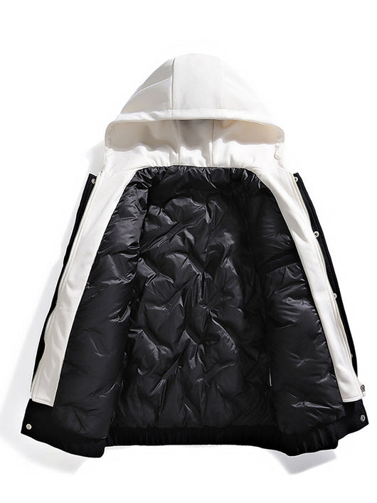 Chaqueta Acolchada Retro con Plumón Sintético Blanco - Image 8