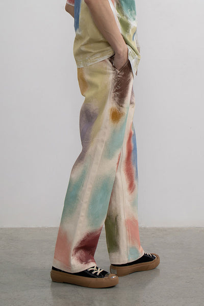 Pantalones Rectos Sueltos Pintados a Mano para Mujer - Image 11