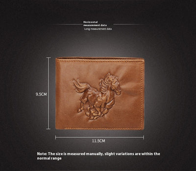 Cartera de Cuero Artesanal Grabada Retro para Hombre - Image 87