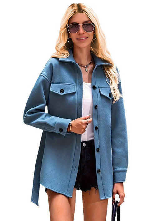 Abrigo Corto de Mujer con Cordones y Bolsillos - Trench Coat de Moda - Image 6