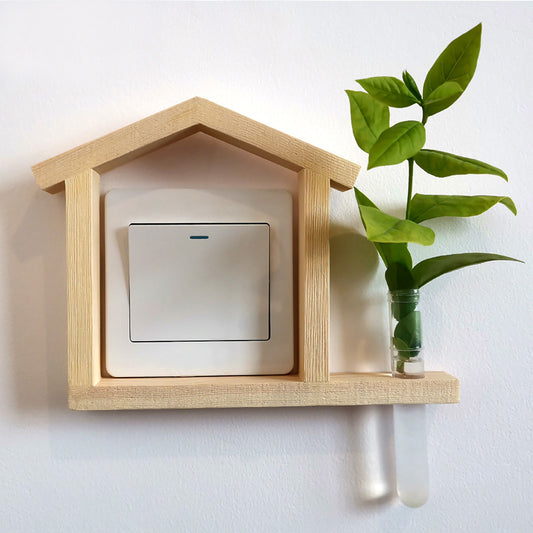 Marco Decorativo Hidropónico con Enchufe de Madera y Pegatinas - Image 2