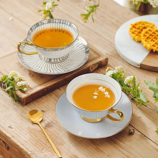 Juego de Taza y Plato de Cerámica Premium con Diseño Impreso