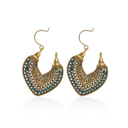 Aretes Tejidos en Forma de Corazón - Image 2