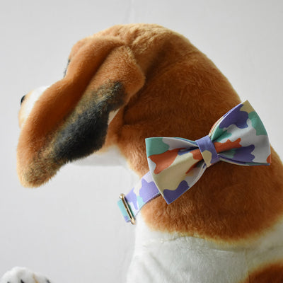 Collar Arnés para Perro con Diseño Camuflaje Púrpura y Hebilla Metálica
