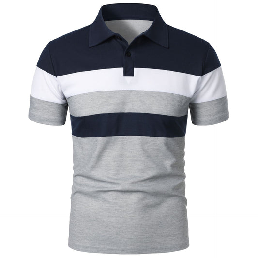 Camiseta Deportiva Hombre Rayas Pecho Contraste - Image 2