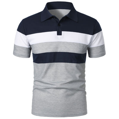 Camiseta Deportiva Hombre Rayas Pecho Contraste - Image 2