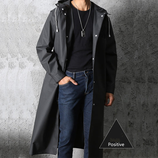 Impermeable Largo Negro de Cuerpo Completo - Image 2