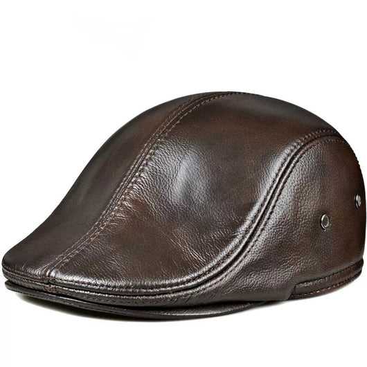 Boina de Cuero Genuino Premium - Gorra Estilo Pato en Piel Vacuno - Image 6