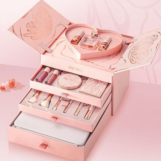 Set de Labiales Navideños para Niñas - Caja de Regalo de Cosméticos