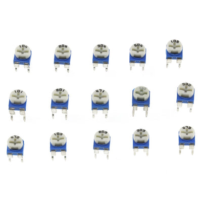 Set de Resistores Ajustables Azul y Blanco 6mm en Caja Clasificadora - Image 2