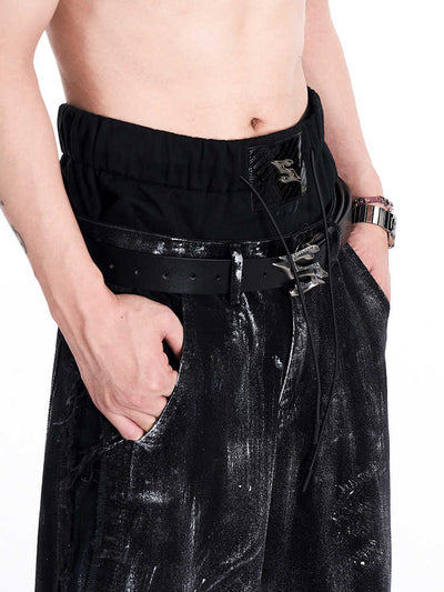 Cinturón de Cuero para Hombre con Hebilla de Metal Doble Capa - Image 6