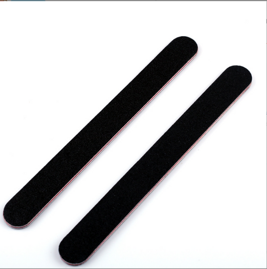 Pulidor de Uñas Doble Cara Corazón Negro y Rojo