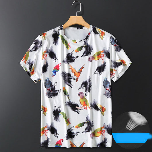 Camiseta Hombre Seda de Hielo Suelta Manga Corta Secado Rápido - Image 14