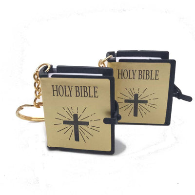 Mini Biblia Inglesa Llavero de Papel Real - Joyería Cristiana Portátil - Image 7