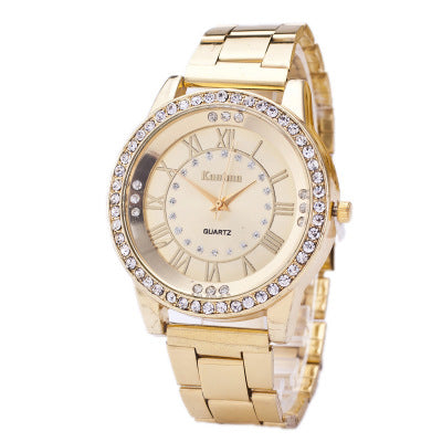 Reloj Deportivo de Acero Inoxidable con Malla de Diamantes