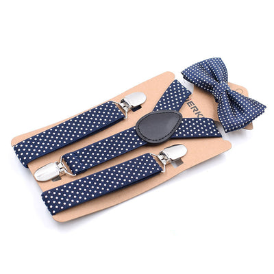 Conjunto de Tirantes y Moños Elásticos para Niños - Lunares y Diseños Clásicos - Image 5