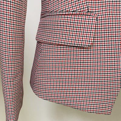 Blazer Cuadros Pied de Gallo Mujer Doble Botonadura Manga Larga - Image 18