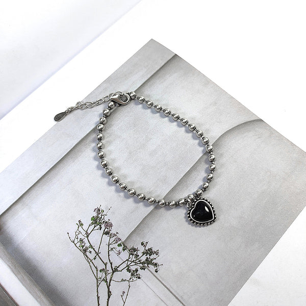 Pulsera de Corazón Ágata Melocotón y Collar de Amor Minimalista - Image 11