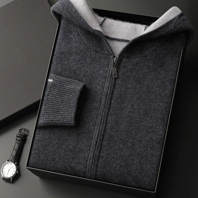 Cardigan de Cashmira para Hombre con Cuello Alto y Cierre - Otoño e Invierno - Image 2