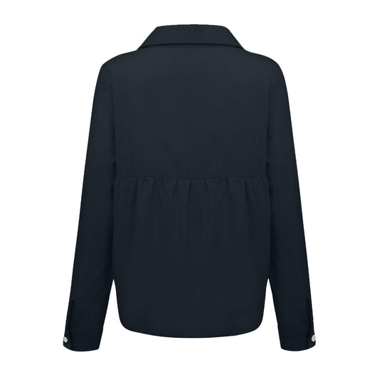 Blusa Cardigan Suelta con Solapa y Botones - Camisa Manga Larga para Mujer - Image 16