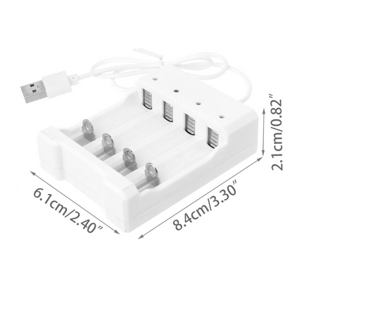 Cargador Universal Inteligente 4 Ranuras 1.2V con Puerto USB - Image 5