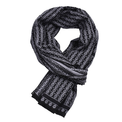 Bufanda Tejida Gruesa Cálida Reversible para Hombre Estilo Coreano - Image 15