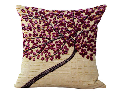 Funda de Almohada con Óleo Artístico en Algodón y Lino - Image 31