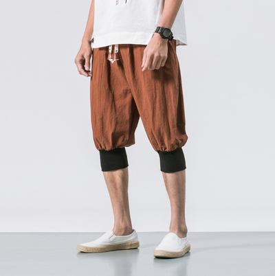 Pantalones Cropped Sueltos Casuales Luokou - Image 5