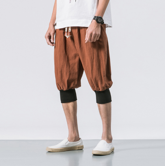 Pantalones Cropped Sueltos Casuales Luokou - Image 5