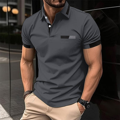 Polo Casual Hombre con Bolsillo Decorativo y Solapa - Camisa Business - Image 13
