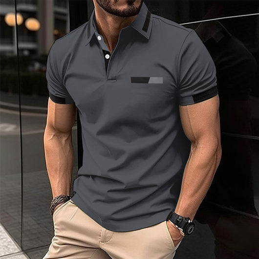 Polo Casual Hombre con Bolsillo Decorativo y Solapa - Camisa Business - Image 13