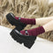 Zapatos Retro con Plataforma y Hebilla Redonda