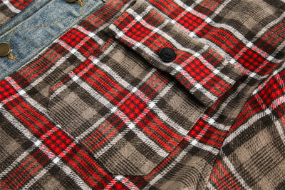 Camisa Cuadros Americana Holgada de Manga Larga para Hombre - Image 6