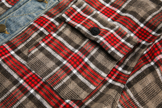 Camisa Cuadros Americana Holgada de Manga Larga para Hombre - Image 6