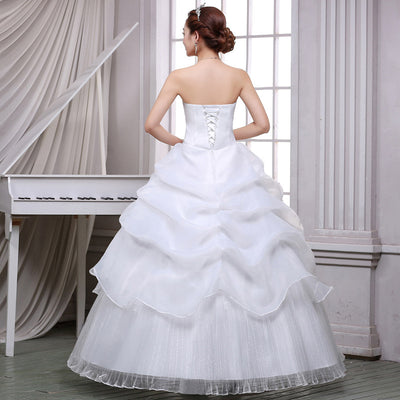 Vestido de Novia Elegante con Encaje y Sujetador Incorporado - Estilo Coreano Moderno - Image 3