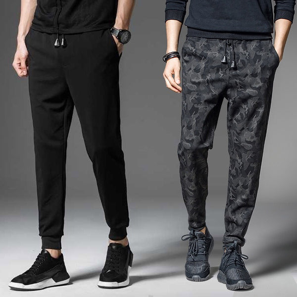 Pantalones casuales con cordón para hombre