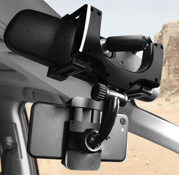 Soporte Ajustable para Celular en Espejo Retrovisor