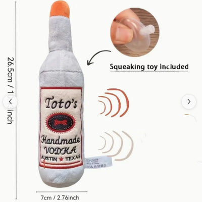 Juguete Masticable para Perros con Sonido de Botella de Vino - Image 3