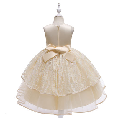 Vestido Princesa Niña con Encaje y Malla Bordada - Image 15