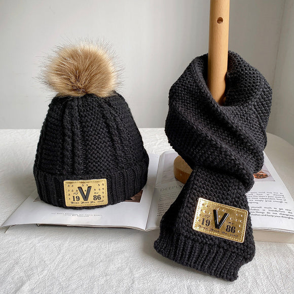 Conjunto Infantil Gorro y Bufanda para Otoño e Invierno