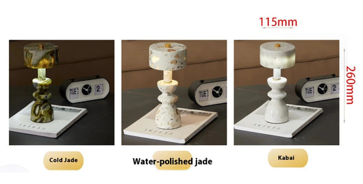 Lámpara de Escritorio Mármol Jade - Decoración Elegante - Image 12