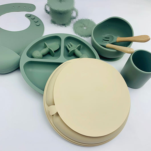 Set de Alimentación Complementaria con Ventosa y Tazón de Silicona - 9 Piezas