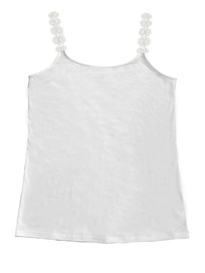 Chaleco Suelto de Encaje y Puntada Sólida para Primavera y Verano - Image 6