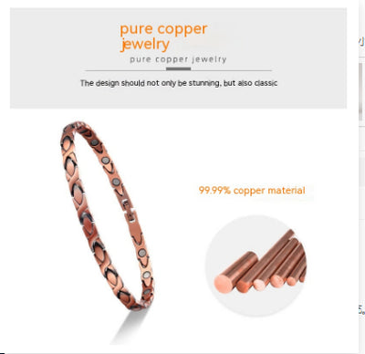 Pulsera Magnética de Cobre Puro con Cadena de Eslabones - Tobillera de Cobre Rojo - Image 2